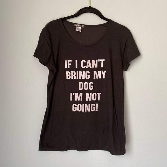 Women’s elegant Emily if I can’t bring my dog I’m not coming graphic T-shirt - Picture 1 of 4